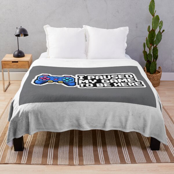 Item preview, I Paused My Game To Be Here - Retro Pixel Art Gaming Sticker designed and sold by AviWear.