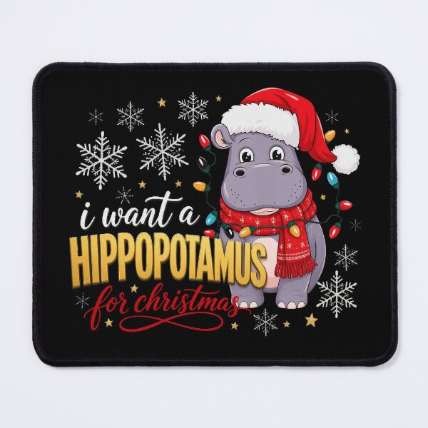 Item preview, Hippopotamus For Christmas designed and sold by stephensgeo.