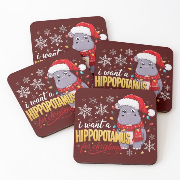 Item preview, Hippopotamus For Christmas designed and sold by stephensgeo.