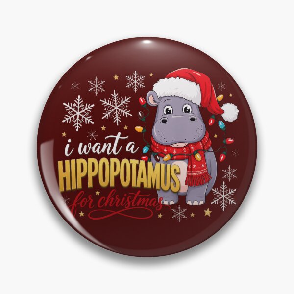 Item preview, Hippopotamus For Christmas designed and sold by stephensgeo.