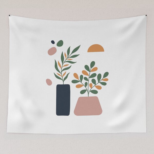 Item preview, Abstract Potted Leaves – Minimalist Modern Botanical Art designed and sold by meghnad.