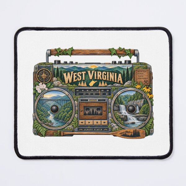 Item preview, West Virginia Gen X Boom Box designed and sold by Whimspired By Paxx.