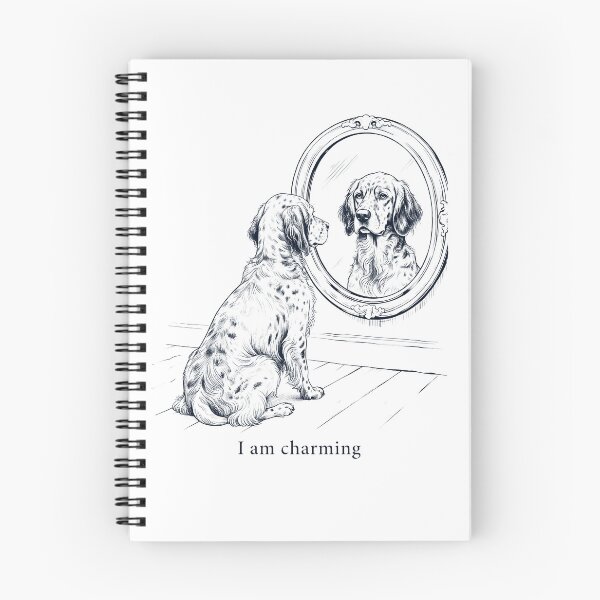 Item preview, English Setter I Am Charming Mirror Meme Dog Lover designed and sold by dian-rody-crest.