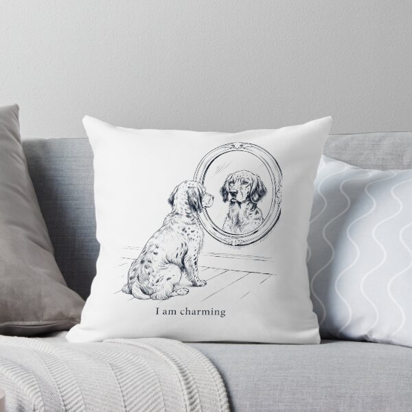 Item preview, English Setter I Am Charming Mirror Meme Dog Lover designed and sold by dian-rody-crest.