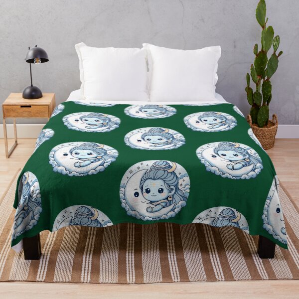 Item preview, Kawaii Shiva and the Cuddly Moon Oversized  designed and sold by CuriousKingShop.