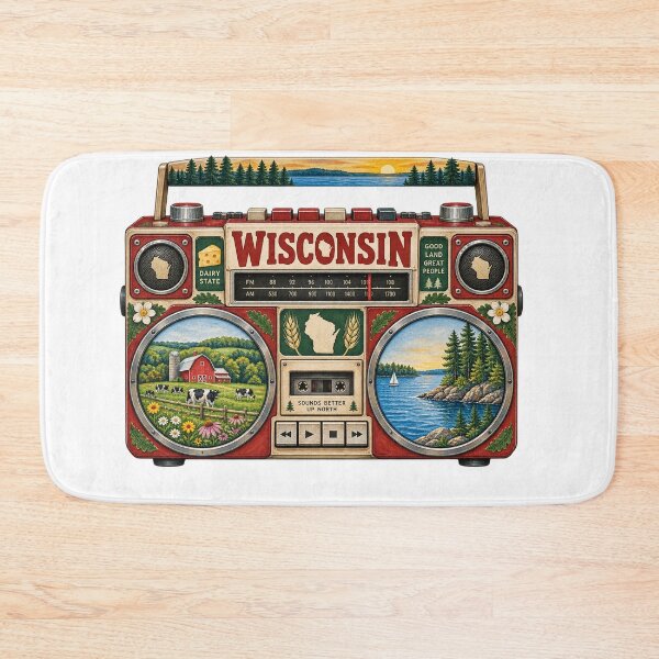 Item preview, Wisconsin Gen X Boom Box designed and sold by Whimspired By Paxx.