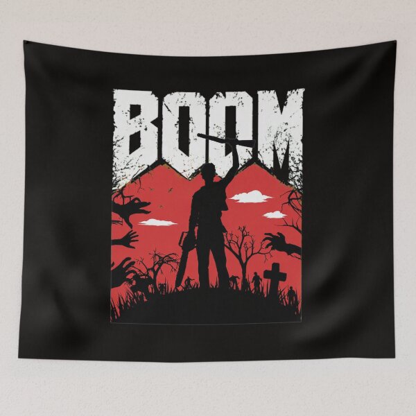 Item preview, BOOM Ash Chainsaw Boomstick Horror Movie Fan Art designed and sold by farris-emel-art.