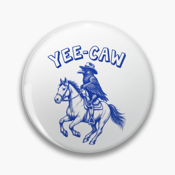 Item preview, Funny Yee-Caw Crow Cowboy Raven Horseback Riding Humor Art designed and sold by elderberry.
