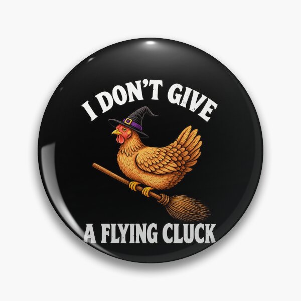 Item preview, Funny I Don't Give a Flying Cluck Witch Chicken Naughty Pun Art designed and sold by elderberry.