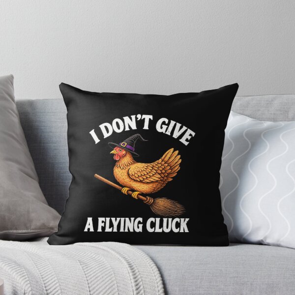 Item preview, Funny I Don't Give a Flying Cluck Witch Chicken Naughty Pun Art designed and sold by elderberry.