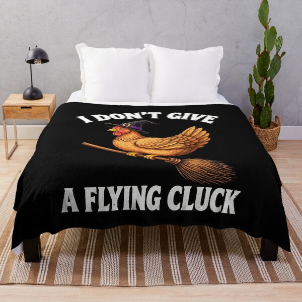 Item preview, Funny I Don't Give a Flying Cluck Witch Chicken Naughty Pun Art designed and sold by elderberry.
