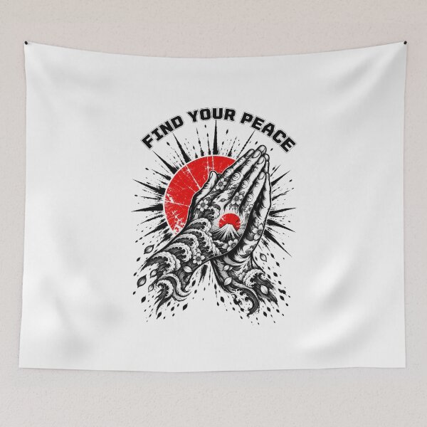 Item preview, Find Your Peace – Japanese Sumi Ink Prayer Hands designed and sold by KASUMINK.