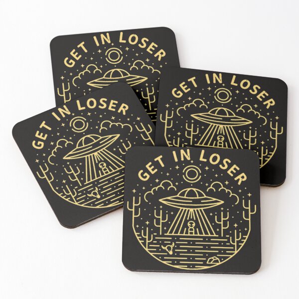 Item preview, Get In Loser UFO Desert Line Art designed and sold by farris-emel-art.