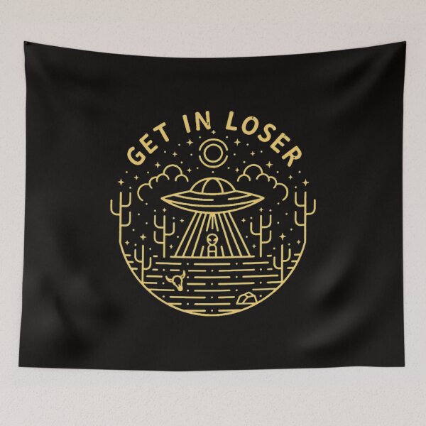Item preview, Get In Loser UFO Desert Line Art designed and sold by farris-emel-art.