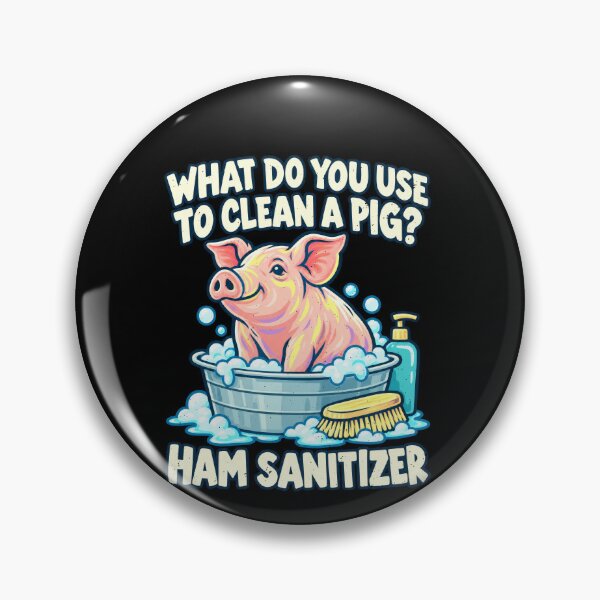Item preview, Pig Cleaning Joke With Ham Sanitizer designed and sold by elderberry.