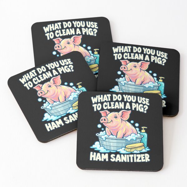 Item preview, Pig Cleaning Joke With Ham Sanitizer designed and sold by elderberry.