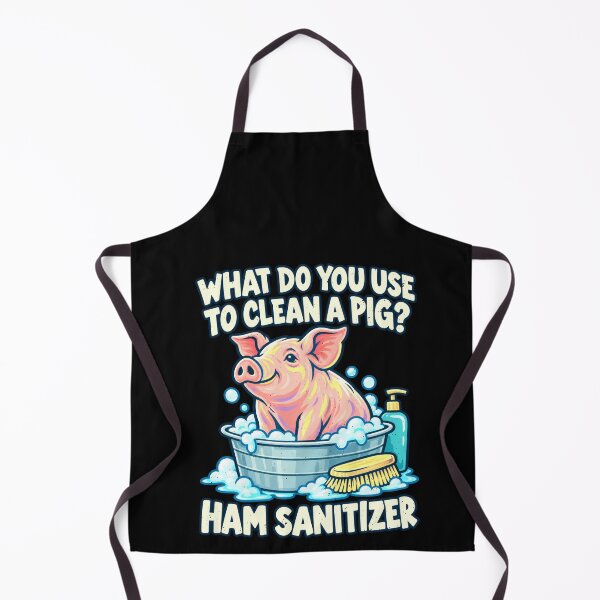 Item preview, Pig Cleaning Joke With Ham Sanitizer designed and sold by elderberry.