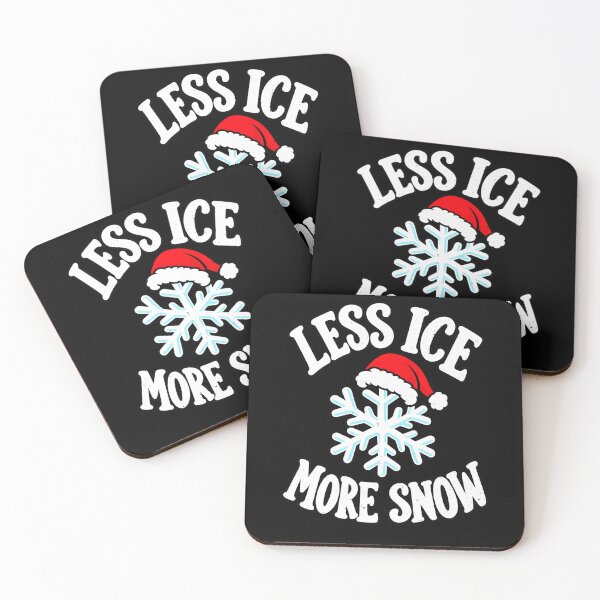 Item preview, Funny Less Ice More Snow Santa Hat Snowflake Winter Christmas Art designed and sold by elderberry.