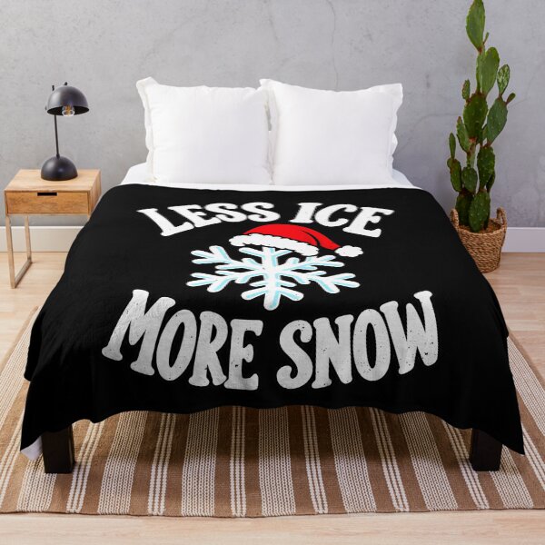 Item preview, Funny Less Ice More Snow Santa Hat Snowflake Winter Christmas Art designed and sold by elderberry.