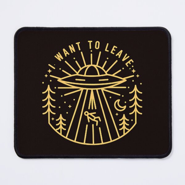 Item preview, I WANT TO LEAVE UFO Abduction Minimalist Line Art designed and sold by farris-emel-art.