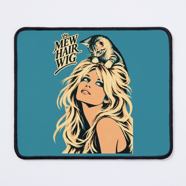Item preview, MEW HAIRWIG Vintage Retro Pop Art Kitten Sticker 60s Icon Style Blonde Glam Girl Cute Cat Gift designed and sold by SammyMorry.