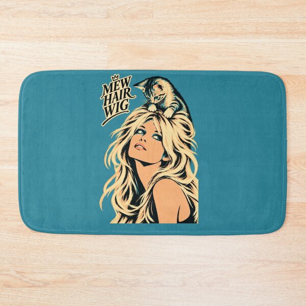 Item preview, MEW HAIRWIG Vintage Retro Pop Art Kitten Sticker 60s Icon Style Blonde Glam Girl Cute Cat Gift designed and sold by SammyMorry.