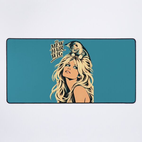 Item preview, MEW HAIRWIG Vintage Retro Pop Art Kitten Sticker 60s Icon Style Blonde Glam Girl Cute Cat Gift designed and sold by SammyMorry.