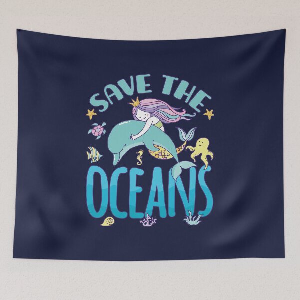 Item preview, Save The Oceans Dolphin Mermaid designed and sold by jaygo.