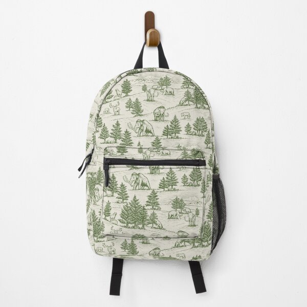 Item preview, Extinct Ice Age Animals Toile de Jouy in Green designed and sold by somecallmebeth.