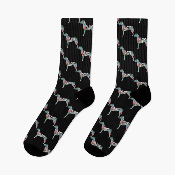 Item preview, Alpine Dachsbracke Multicolor Silhouette Dog Breed Art by DogLoversUK designed and sold by SkinnyOrca.