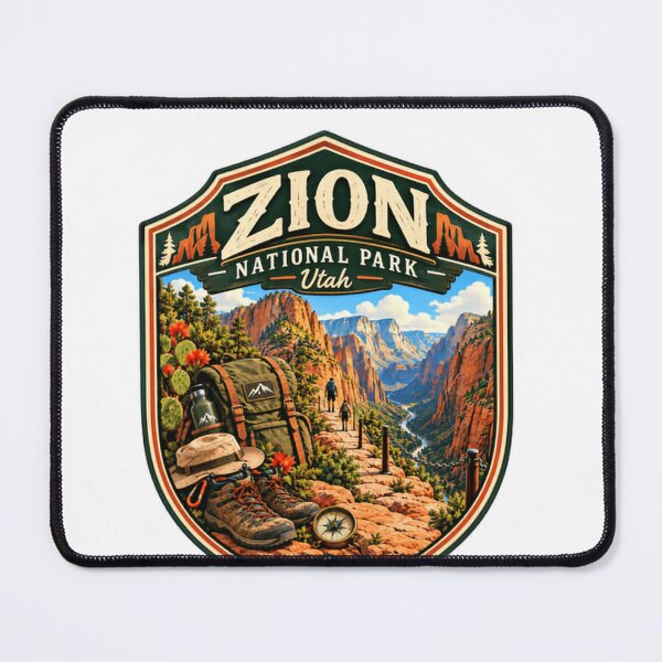 Item preview, Zion National Park Utah Hiking Trail Adventure Traveler designed and sold by SkeletonsDanger.