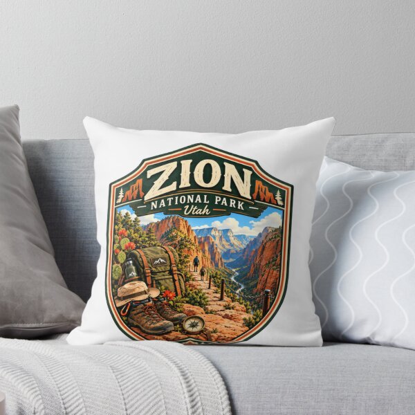 Item preview, Zion National Park Utah Hiking Trail Adventure Traveler designed and sold by SkeletonsDanger.