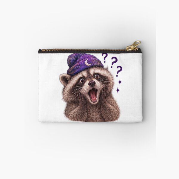 Item preview, Mapache confundido con gorro lunar designed and sold by CosmicCutouts.