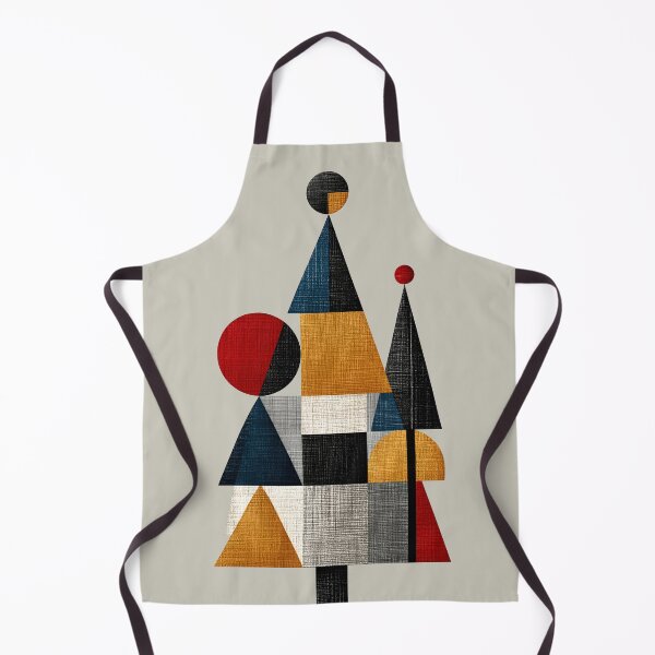 Item preview, Mid Century Modern Geometric Christmas Tree Art designed and sold by colorful-white.