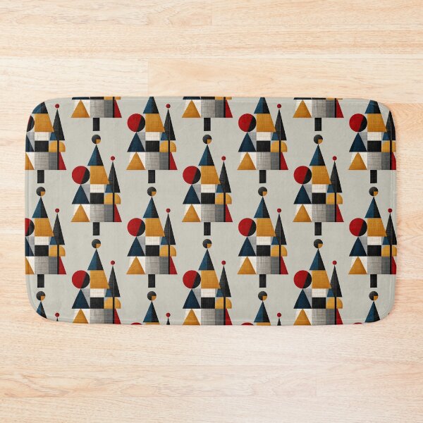 Item preview, Mid Century Modern Geometric Christmas Tree Art designed and sold by colorful-white.
