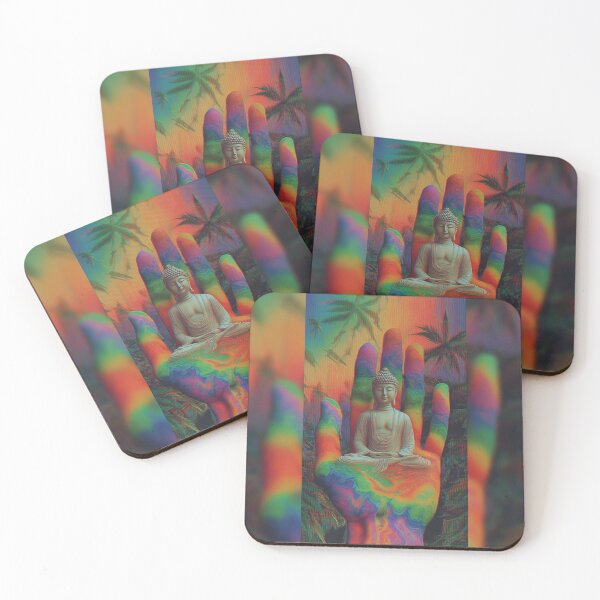 Item preview, Buddha In The Rainbow Palm designed and sold by MongLongStudio.
