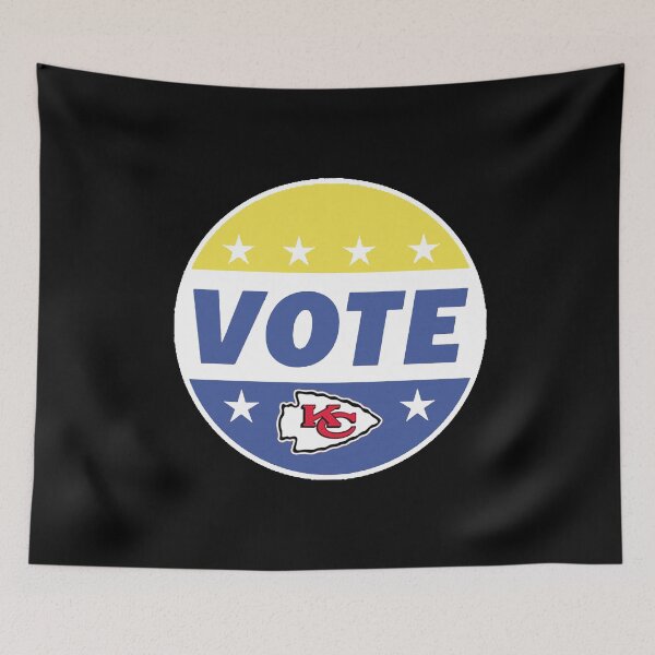 Item preview, Vote Kansas City Chiefs Blue White Election Art designed and sold by kikialabama.