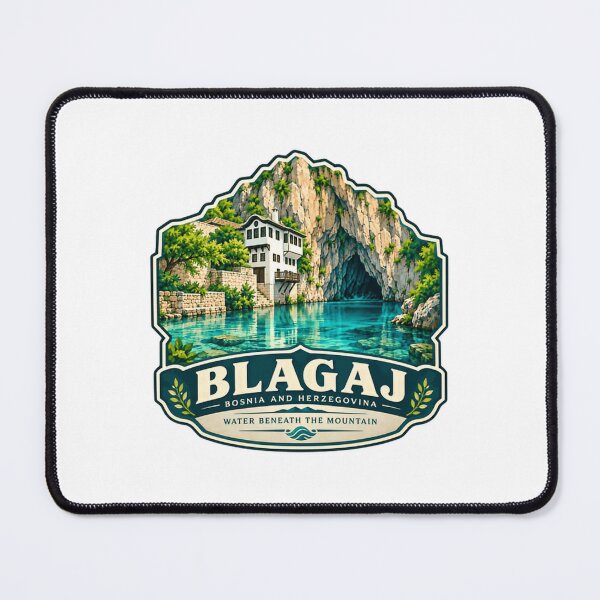 Item preview, Blagaj Bosnia And Herzegovina Water Beneath The Mountain Travel Souvenir designed and sold by SEEM-drawing.