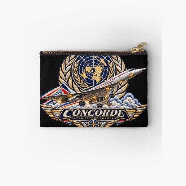 Item preview, Concorde Supersonic Jet Embroidered Aviation Crest with United Nations World Map designed and sold by Emoji Emblems.