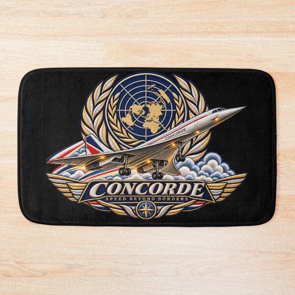 Item preview, Concorde Supersonic Jet Embroidered Aviation Crest with United Nations World Map designed and sold by Emoji Emblems.