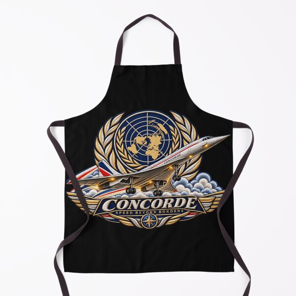 Item preview, Concorde Supersonic Jet Embroidered Aviation Crest with United Nations World Map designed and sold by Emoji Emblems.
