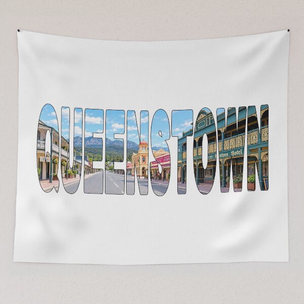 Item preview, QUEENSTOWN - Australia Historic Mining Town with Mount Owen View designed and sold by Adam Gormley.