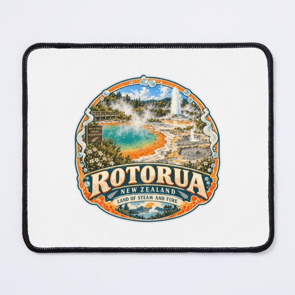 Item preview, Rotorua New Zealand Land Of Steam And Fire Travel Tourist Geothermal designed and sold by SEEM-drawing.