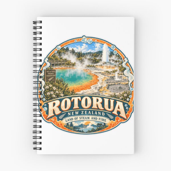 Item preview, Rotorua New Zealand Land Of Steam And Fire Travel Tourist Geothermal designed and sold by SEEM-drawing.