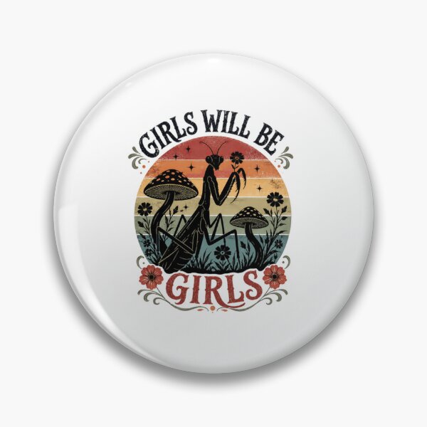 Item preview, Girls Will Be Girls Praying Mantis Mushroom Nature Women designed and sold by SkeletonsDanger.