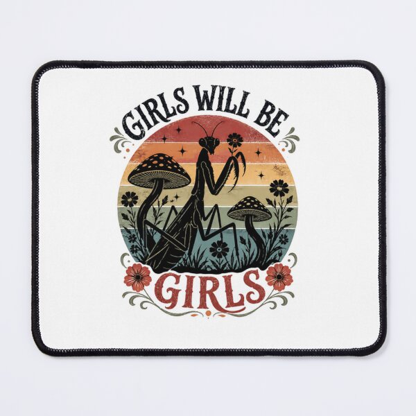 Item preview, Girls Will Be Girls Praying Mantis Mushroom Nature Women designed and sold by SkeletonsDanger.