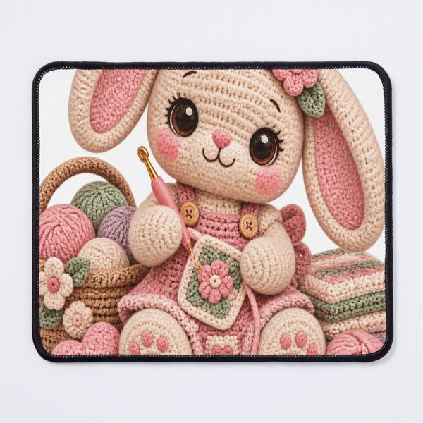 Item preview, Cute Crochet Bunny Amigurumi - Handmade Yarn Lover Design designed and sold by medarabon04.