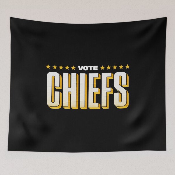 Item preview, Vote Chiefs Yellow Stars Block Typography Sports Art designed and sold by kikialabama.