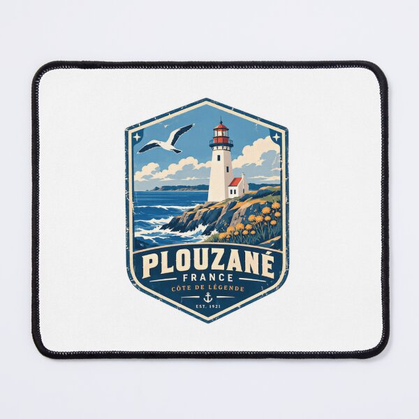 Item preview, Plouzané France Côte De Légende Est. 1921 Lighthouse Seascape Travel Souvenir designed and sold by Simsimah26Parks.