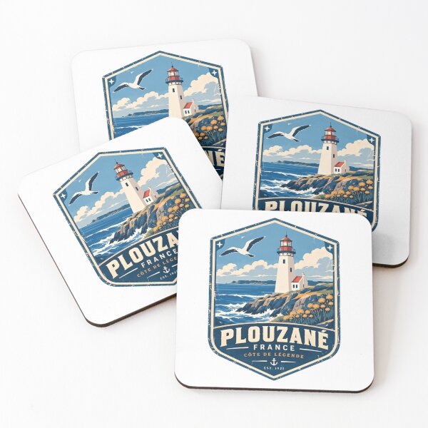 Item preview, Plouzané France Côte De Légende Est. 1921 Lighthouse Seascape Travel Souvenir designed and sold by Simsimah26Parks.